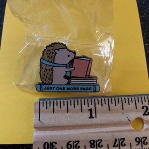 Just one more page hedgehog pin